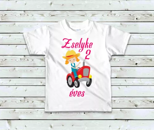 Trakis lány szülinapi baba póló