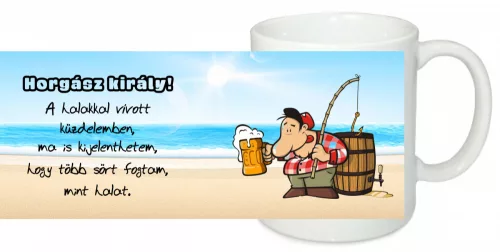 Horgász Király Egyedi bögre