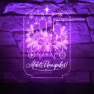 Adventi koszorú Áldott Ünnepeket 3D LED lámpa – elegáns karácsonyi dekoráció