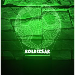 Focilabda névvel 3D lámpa