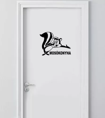Mosókonyha borz ajtómatrica
