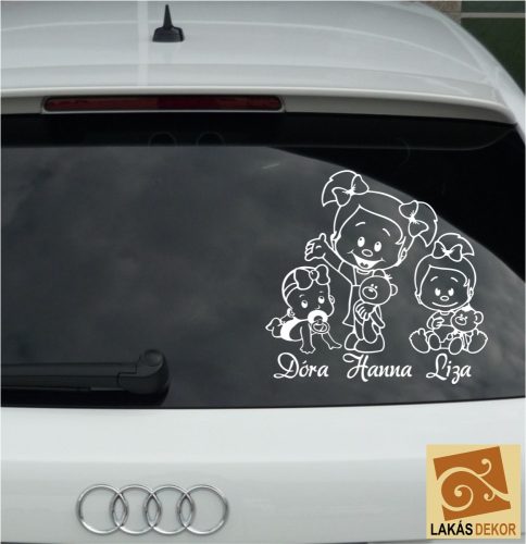 Baba,Lányka,Kislányka Autómatrica,Falmatrica
