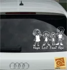 Anya Fiú, lány, apa 2 autósmatrica