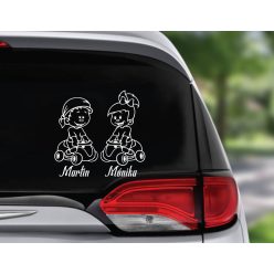 Kisfiú-Kislány autóval autósmatrica