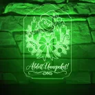 Grinches adventi koszorú 3D LED lámpa – ünnepi hangulatú karácsonyi dekoráció