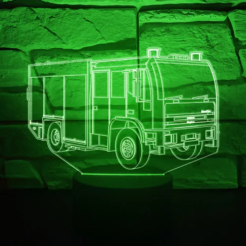Tűzoltóautó Iveco 3D hatású led lámpa