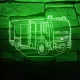 Tűzoltóautó Iveco 3D hatású led lámpa
