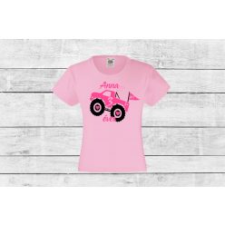 Monster truck szülinapos lányka póló