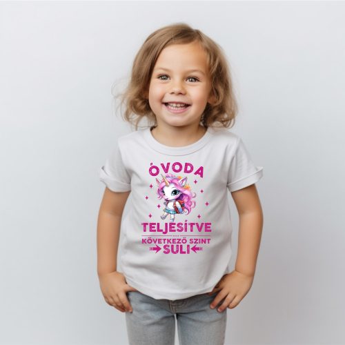 Óvoda Teljesítve – Unikornisos Lányka Póló
