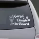 Egyedi autómatrica – Kisfiú és Beagle On Board névvel | kutyás autómatrica gyerek névvel