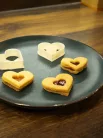 Szív alakú linzer süti kinyomó forma