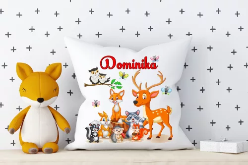 Az erdő állatai egyedi párna