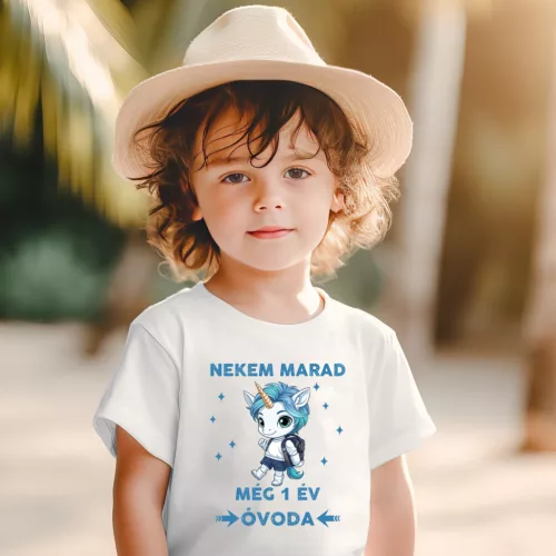 Még maradok az oviban - gyerek póló fiús unikornis mintával