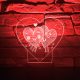 Valentin Napi Szív 7 színű 3D LED lámpa