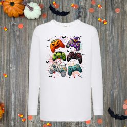   Gamer kedvelőknek hosszú ujjú póló- Halloween-i kiadással