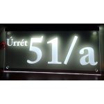 Utca név, házszám LED tábla egyedi kérés 49x22 cm