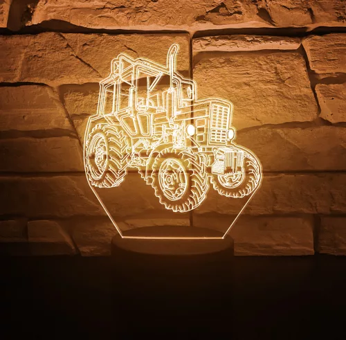 MTZ 82 traktoros 7 színű 3D LED lámpa