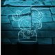One Piece 7 színű 3D LED lámpa