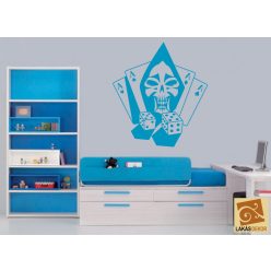 Koponya Treff kártyás Horror falmatrica