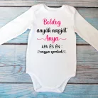 Apa és Én Nagyon Szeretünk!– Hosszú Ujjú Anyák Napi Köszöntő Baba Body