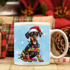   Karácsonyi kutyás bögre névvel – Ünnepi ajándék szívhez szóló szeretettel