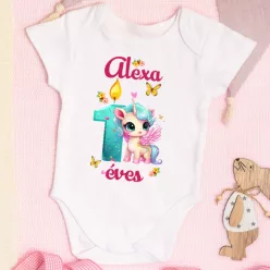 Unicornisos 1 éves lettem baba body