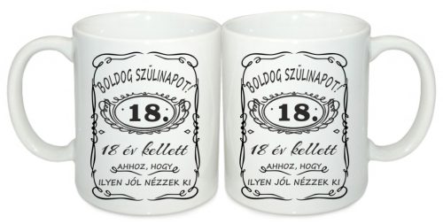 Boldog szülinapot bögre – Egyedi születésnapi ajándék kor megadásával