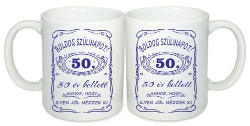 Boldog szülinapot bögre – Egyedi születésnapi ajándék kor megadásával