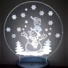 Hóemberes hógömb - 3D hatású led lámpa