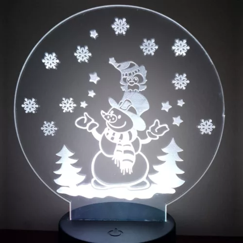 Hóemberes hógömb - 3D hatású led lámpa