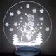 Hóemberes hógömb - 3D hatású led lámpa