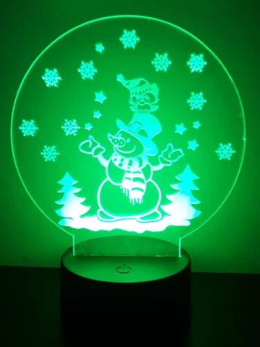 Hóemberes hógömb - 3D hatású led lámpa