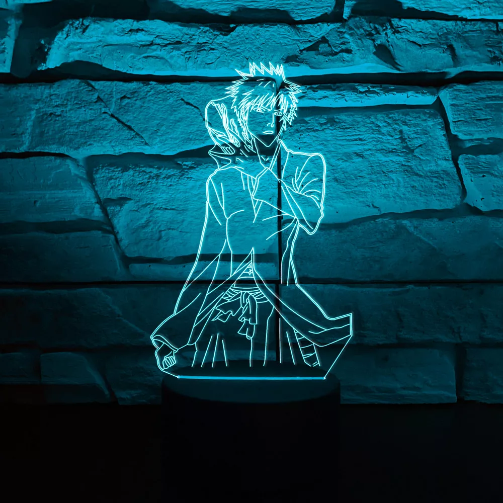 Led Anime Design Bleach 7 színű 3D LED lámpa – anime 3D LED lámpa, személyre