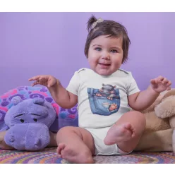 Zsebes kedvencek állatos baba body