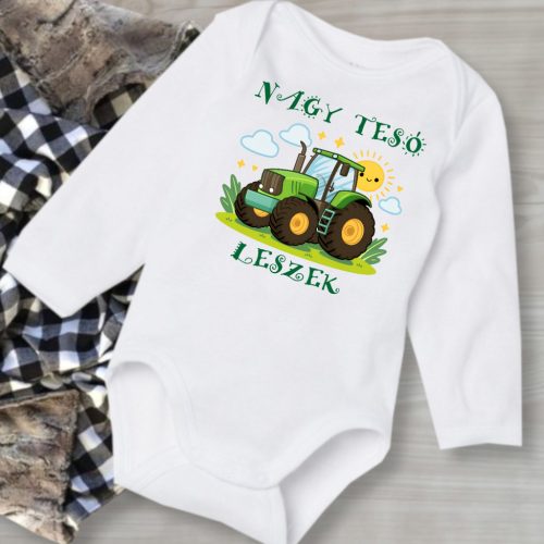 Nagy tesó leszek traktoros baba body