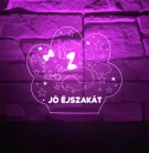 Cicás 7 színű 3D LED lámpa