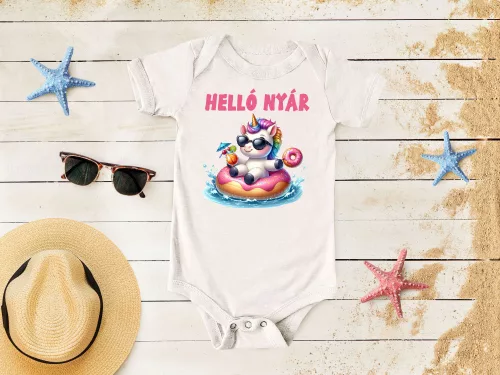 Helló Nyár Unicornisios Baba Body