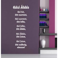   Házi Áldás falmatrica – klasszikus áldás otthonra (5. változat)