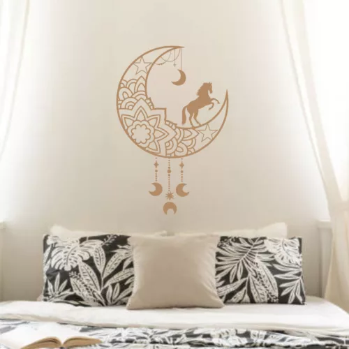 Lovas Mandala Álomfogó Falmatrica – Elegáns holdas dekoráció