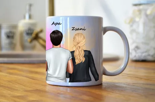 Család ahol az élet kezdődik egyedi bögre