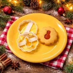 Linzer kinyomó hóember mintával