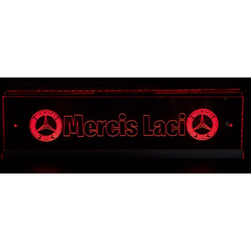 Kamionos LED tábla Mercedes jellel, egyedi névvel(49x12 cm)