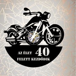   Születésnapi bakelit falióra – Kawasaki Vulcan motoros dizájnnal, minden korosztálynak