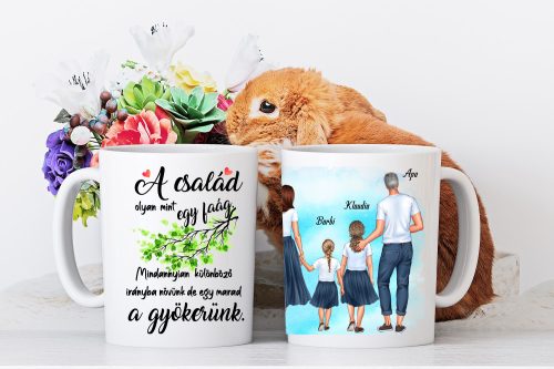 Egyedi családi bögre Kislány-Lány