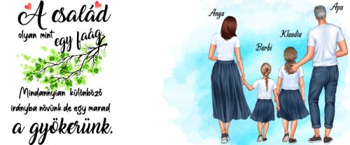 Egyedi családi bögre Kislány-Lány