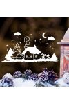 Karácsonyi ablakmatrica 4, havas táj