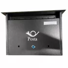 Postaláda Fekvő antik szürke 350x270x70