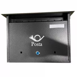 Postaláda Fekvő antik szürke 350x270x70