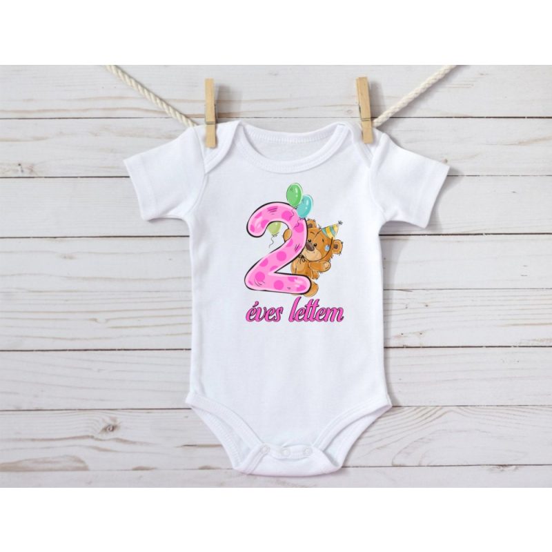 3. Macis két éves szülinapi lányos születésnapi body