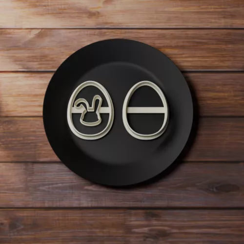 Húsvéti tojásban nyuszi linzer kinyomó